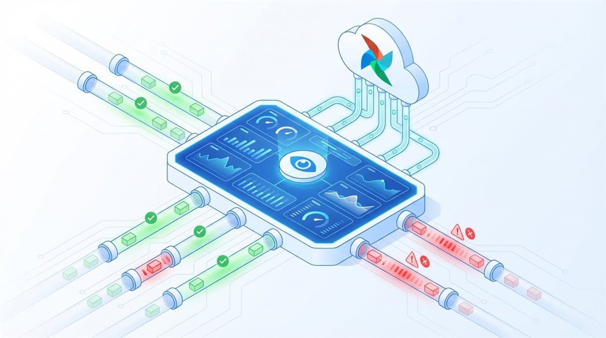 Data observability architecture across Apache Airflow pipelines, data quality, and lineage